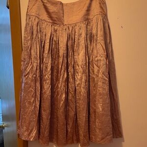 Talbots Shimmering Copper A-Line Skirt
